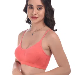 elina Full Coverage Non Padded Cotton Workout Bra With Anti Microbial image 2