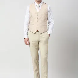 Peter England Elite Slim-Fit Single-Breasted Three-Piece Suit image 5