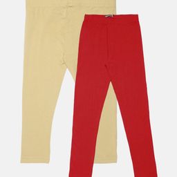 De Moza Girls Pack Of 2 Ankle Length Leggings-picture-35