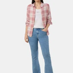 Pepe Jeans Women Wide Leg Mid-Rise Light Fade Jeans image 4