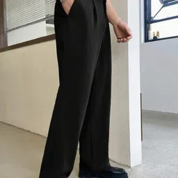 Next One Men Smart Loose Fit Easy Wash Pleated Trousers image 2