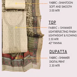 TAVAS Embroidered Sequinned Unstitched Dress Material image 3