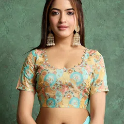 TASRIKA Sequinned Poly Georgette Saree image 2