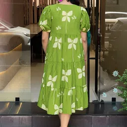 ROOM 19 Floral Print Puff Sleeve Fit & Flare Midi Dress image 3