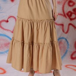 NEUDIS Flared Cotton Maxi Skirt-picture-34