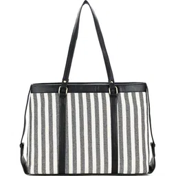 K London Women Striped Structured Shoulder Bag image 3