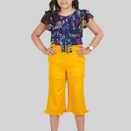 BEING NAUGHTY Girls V-Neck Printed Top With Capris-picture-32