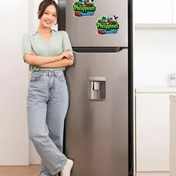 GIFTSHALA Set Of 2 Red & Green Philippines Printed Decorative Magnets image 3