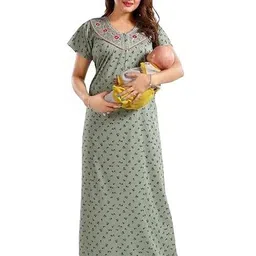 Gutthi Women Green Nightdress-image-59