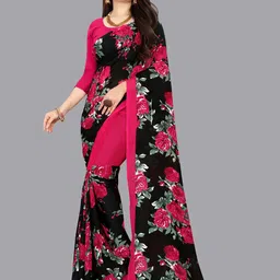 Moda Rapido Floral Printed Saree image 1