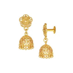 DIVASTRI Gold-Plated Dome Shaped Jhumkas image 3