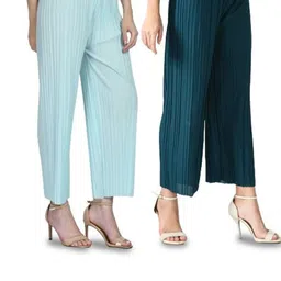 Brainbees Women Pack of 2 Straight Palazzos image 5