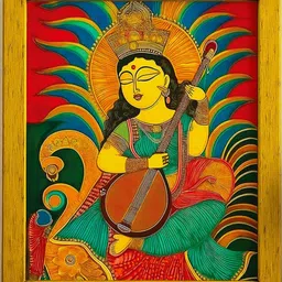 Sassyco Multicoloured & Blue MDF Religious Wall Paintings-image-9