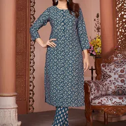 DIVASTRI Women Abstract Printed Kurta with Trousers-picture-27