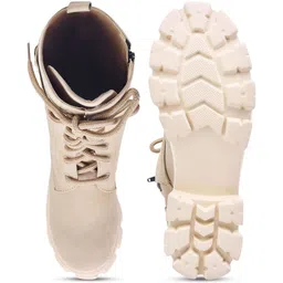 Padchin Women Round Toe Chunky Boots image 4