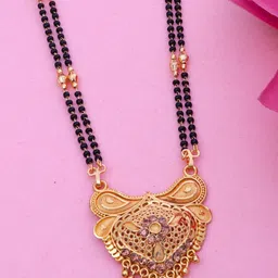 Ramdev Art Fashion Jwellery Gold-Plated Artificial Beads Mangalsutra image 2