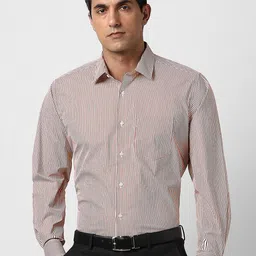 Van Heusen Men Spread Collar Vertical Striped Formal Shirt-image-64