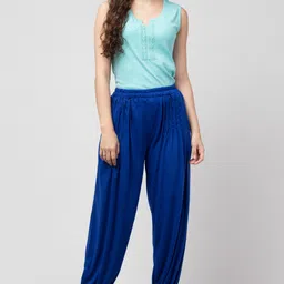 nnifa Solid Viscose Women Harem Pants image 4