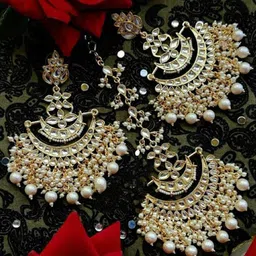 Gyaan Jewels Stone Studded & Beaded Jewellery Set-picture-18