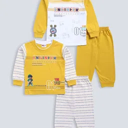 Mars Infiniti Kids Pack Of 2 Printed Pure Cotton T-shirt With Trousers-image-65