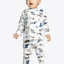 ariel Kids Printed Long Sleeves Pure Cotton T-shirt With Joggers-picture-42