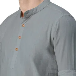 TrendiVastra Men Solid Mandarin Collar Kurta image 3