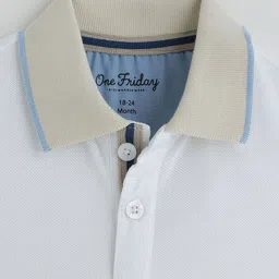 One Friday Boys White Regular Short Sleeve Solid T-Shirts image 2