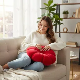 alden Microfibre Cushion Pack of 1 Solid Decorative Round Cushion image 5