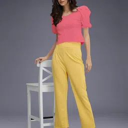 Dream Beauty Fashion Women Solid Sweetheart Neck Puff Sleeve Top image 5