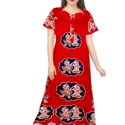 AAKARSHANA CREATION Women Printed Cotton Nightdress-image-99