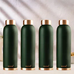 BOROSIL Green Set of 4 Copper Solid Water Bottle-image-40