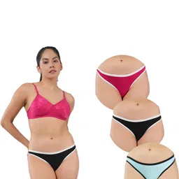 ORLIZEA Set Of 3 Cotton Blend Thongs-image-52