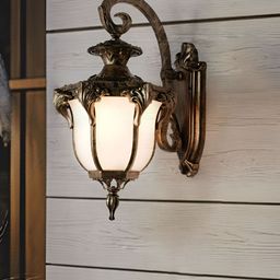 Fos Lighting Brown & White Textured Wall Sconce Outdoor Lamp-picture-46