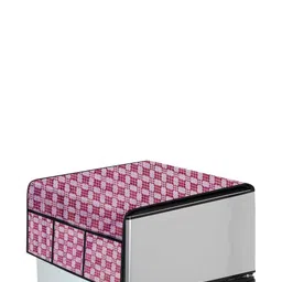 The Furnishing Tree Magenta Printed Refrigerator Cover image 5