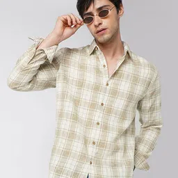 VASTRADO Men Classic Slim Fit Checked Casual Shirt-picture-37