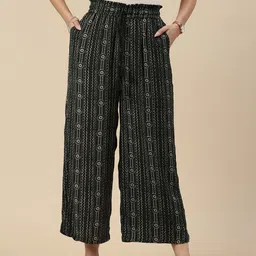 De Moza Women Floral Printed Wide Leg Regular Palazzos-picture-32