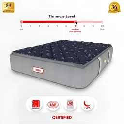 COIRFIT Blue & Grey Quilted Cotton Orthopedic Queen Size Mattress image 3