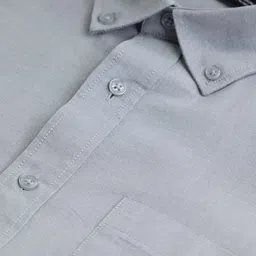 Snitch Men Smart Fit Button-Down Collar Solid Cotton Casual Shirt image 3