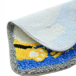 FABINALIV Blue & Yellow Patterned Anti-Skid Doormat image 3