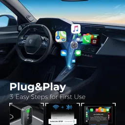 ibin Mini Size 2 in 1 Carplay Adapter Convert Wired to Wireless for Cars 1 Car Dash Switch Panel image 2