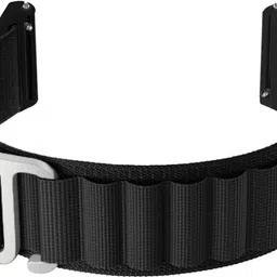 ACM Watch Strap Nylon Hook for Boat Wave Astra 3 Smartwatch Belt Black 3715110 mm Fabric Watch Strap image 3