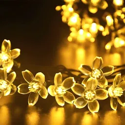 ultra max 16 LEDs 5.03 m Gold Steady Flower Rice Lights image 5