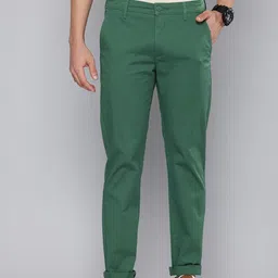 levi's 511 Men Slim Fit Green Cotton Blend Trousers image 1