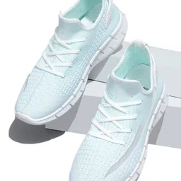 RapidBox Men Turquoise Blue Woven Design Sneakers-picture-42