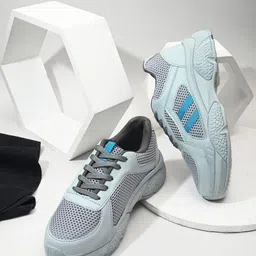 Fashion Victim Women Blue Woven Design Sneakers-picture-22