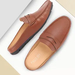 FAUSTO Men Textured Lightweight Mules-picture-33