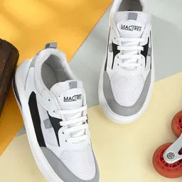 Mactree Men White & Black Colourblocked Lace-Ups Sneakers-picture-27