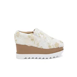 Anaar Women Enchanted Embellished Lightweight Textile Wedding Flatforms Slip - On Sneakers image 5