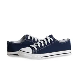 MOZAFIA Men Canvas Lace-up Casual Low Top Sneakers image 4