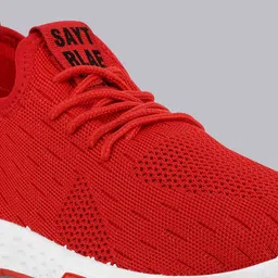 RapidBox Men Red Woven Design Sneakers image 5